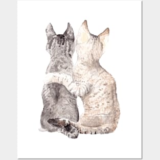 Tabby Cat Best Friends Posters and Art